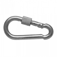 Карабин с фиксатором, оцинкованный