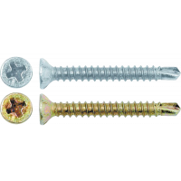 Саморезы оконные, желтый/белый цинк, наконечник - сверло